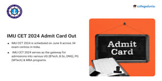 IMU CET 2024 Admit Card Out @imu.edu.in; Get Direct Link Here